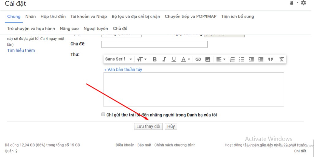 Cách tạo chữ kí trong Gmail
