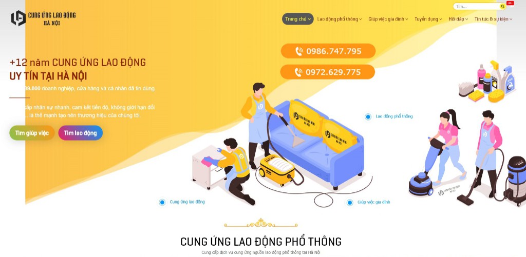 Cung ứng lao động phổ thông uy tín, giá rẻ tại Hà Nội