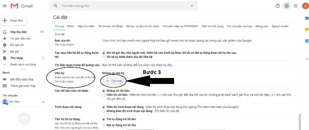 Hướng dẫn tạo chữ ký trong Gmail