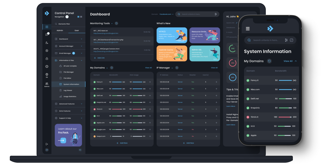 directadmin dark